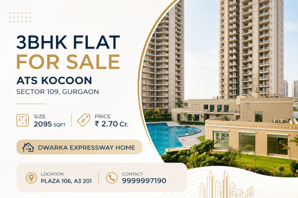 3 bhk flat for sale in ATS Kocoon Sector 109 Dwarka Expressway 